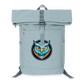 Eule Bunt Kawaii Cartoon Figur Clipart Haustier - Laptop-Rucksack  - Eisblau - Vorne