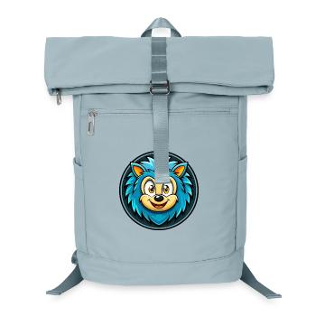 Hedgehog Colorful Kawaii Cartoon Character Clipart - Laptop Backpack - ice blue - Front