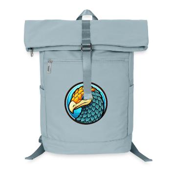 Pangolin Colorful Kawaii Cartoon Character Clipart - Laptop Backpack - ice blue - Front