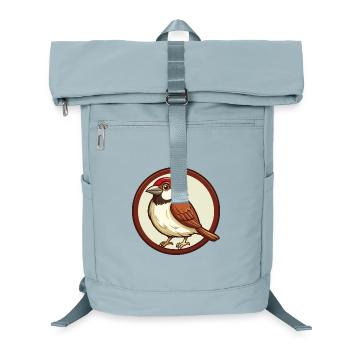 Spatz Bunte Kawaii Cartoon Figur Clipart - Laptop-Rucksack  - Eisblau - Vorne