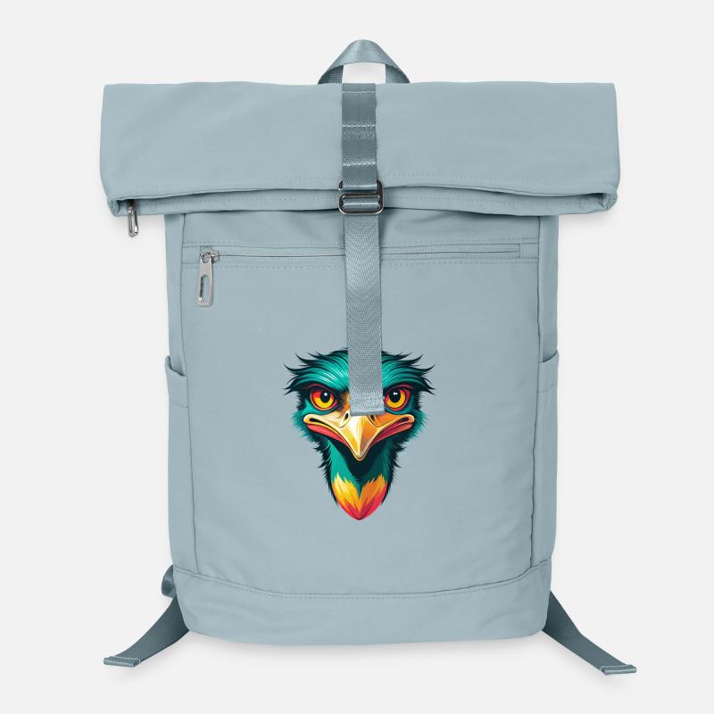 émeu mignon kawaii dessin animé clipart visage d’animal Sac à dos ordinateur