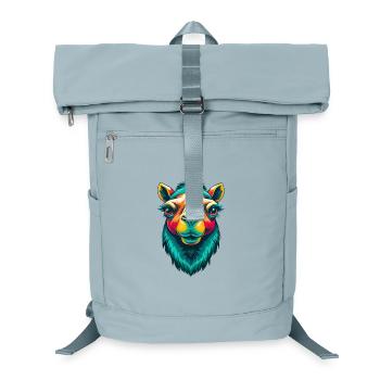 Chameau mignon Kawaii dessin animé Clipart visage d’animal - Sac à dos ordinateur - bleu glacier - Devant