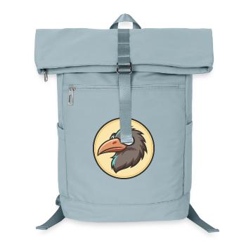 Raven Kawaii Cartoon Figur Tier Haustier Gesicht - Laptop-Rucksack  - Eisblau - Vorne