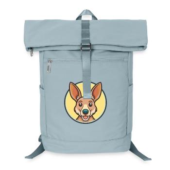 Kangourou Chien Race Dessin animé Kawaii Clipart - Sac à dos ordinateur - bleu glacier - Devant