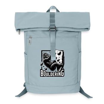 Bouldern Gorilla Silberrücken Geschenk - Laptop-Rucksack  - Eisblau - Vorne