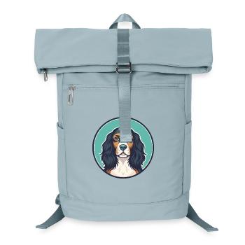 Picardie Spaniel Hund Rasse Cartoon Kawaii Clipart - Laptop-Rucksack  - Eisblau - Vorne