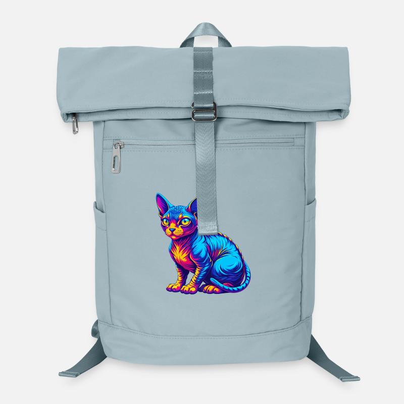 Rot Devon Rex Katzenrasse Cartoon Kawaii Tier Haustier Laptop-Rucksack 