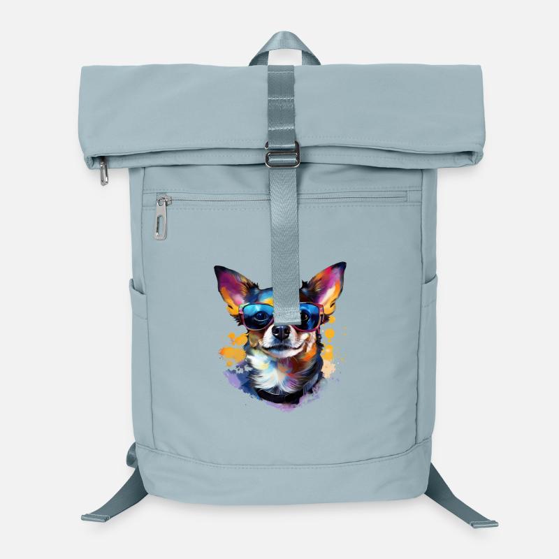 Chihuahua avec lunettes de soleil Sac à dos ordinateur