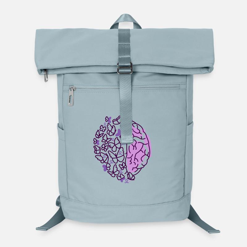 Gehirn Schmetterlinge lila Epilepsie Bewusstsein Laptop-Rucksack 