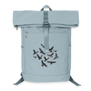 Vogelschwarm, gothic design, Animal prints - Laptop-Rucksack  - Eisblau - Vorne