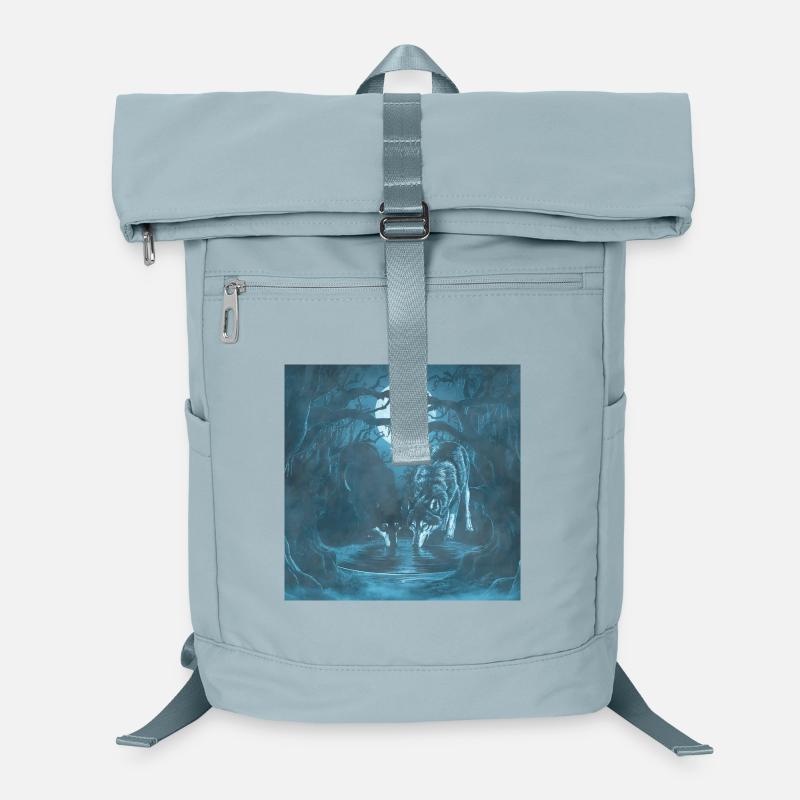 trinkende wölfe, wälder, geburtstagsgeschenk mann Laptop-Rucksack 