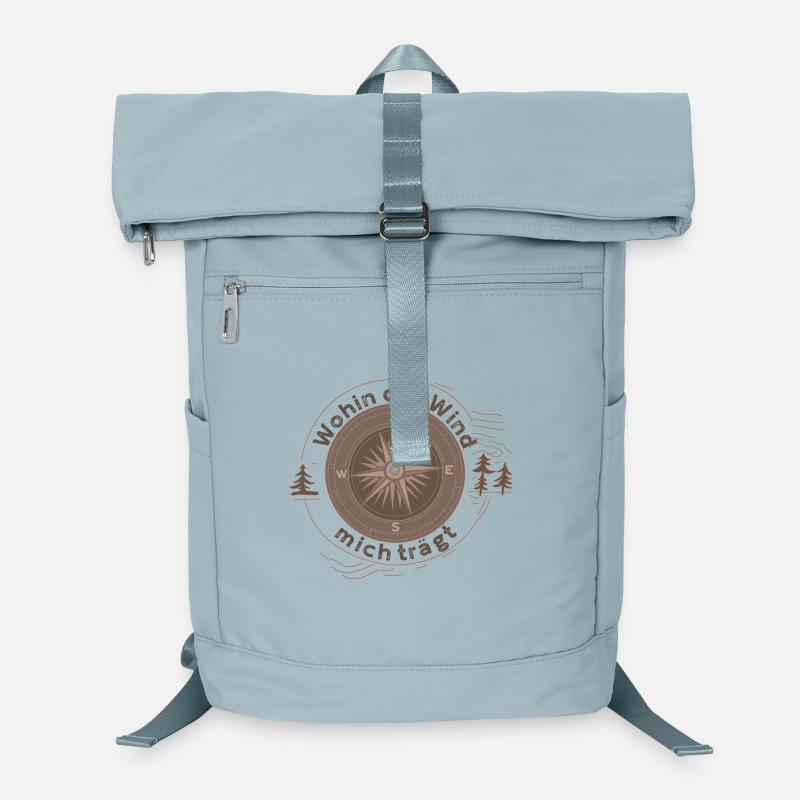 Wohin der Wind mich trägt – Kompass Design Laptop-Rucksack 