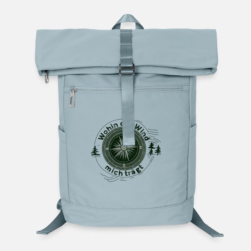 Kompass Design – Wohin der Wind mich trägt Laptop-Rucksack 