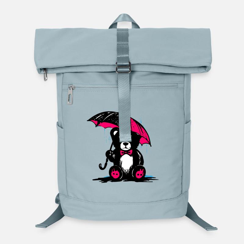 Teddy mit Regenschirm – Mistwetter Laptop-Rucksack 