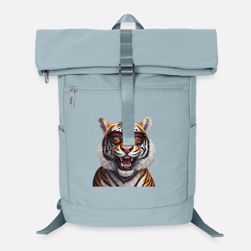 Tigre intelligent avec conception de lunettes Sac à dos ordinateur