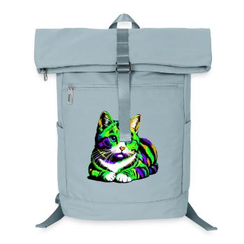 Katze - Laptop-Rucksack  - Eisblau - Vorne