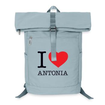 I LOVE ANTONIA - Laptop-Rucksack  - Eisblau - Vorne