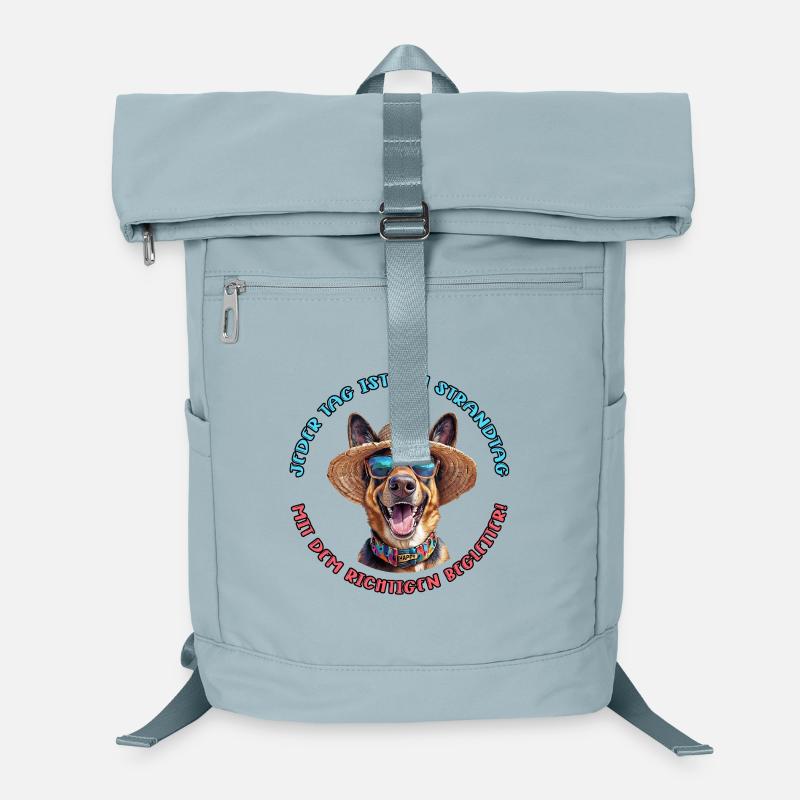Deutscher Schäferhund: Jeder Tag am Strand Laptop-Rucksack 