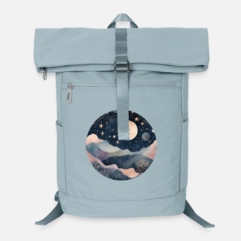 Moonlit Dreamscape Over Pastel Peaks Laptop Backpack