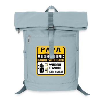 Papa in Ausbildung Baby Humor Design - Laptop-Rucksack  - Eisblau - Vorne