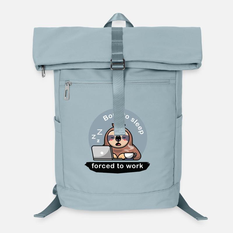 born to sleep forced to work cute sloth Laptop-Rucksack 