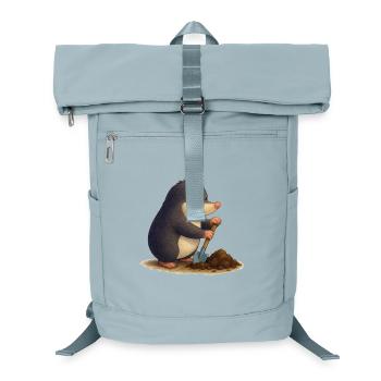 Industrious Mole with Shovel - Laptop Backpack - ice blue - Front