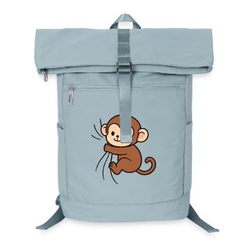 Dear little monkey - Laptop Backpack - ice blue - Front