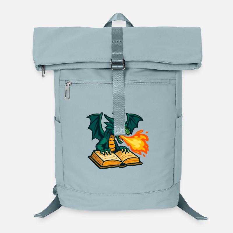 Fire Dragon Book Magic Laptop Backpack