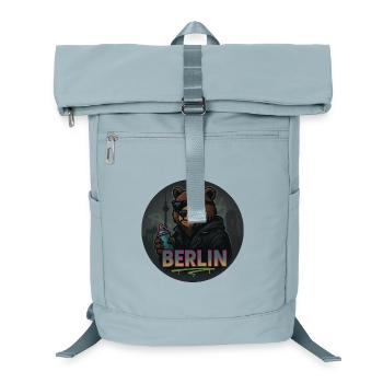 Berlin Bär – Urban Streetstyle Design mit Graffiti - Laptop-Rucksack  - Eisblau - Vorne
