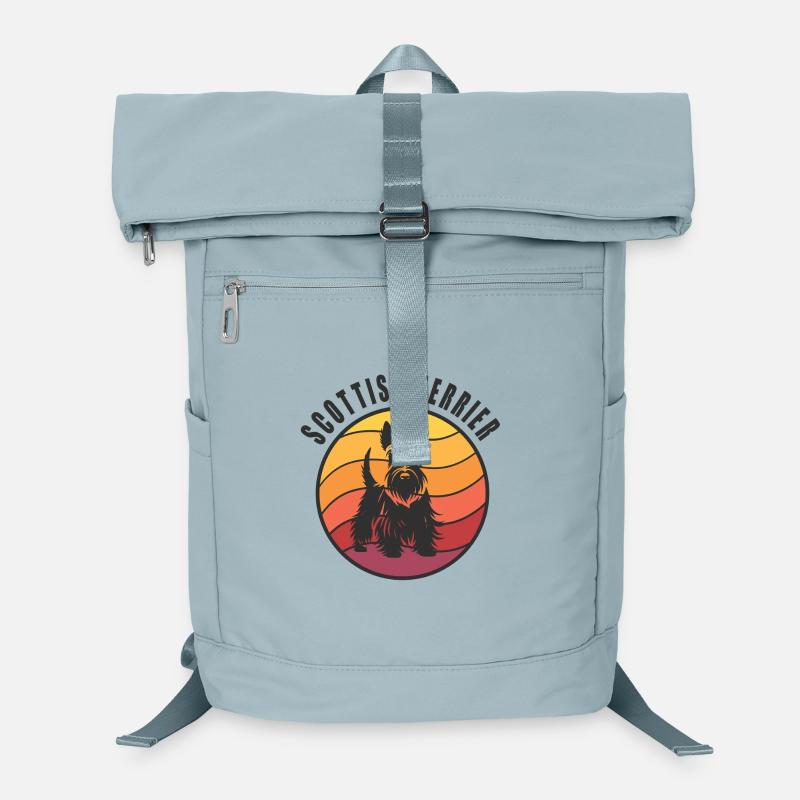 Vintage Scottish Terrier Sunset Laptop-Rucksack 