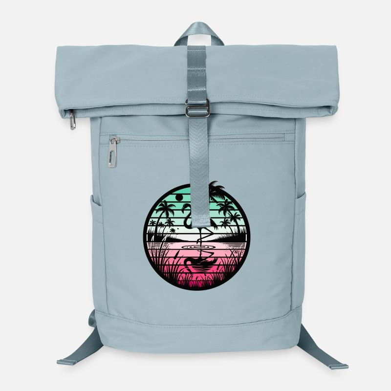 Retro Flamingo Sunset Laptop-Rucksack 