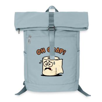 Oh, dessin sur papier toilette - Sac à dos ordinateur - bleu glacier - Devant