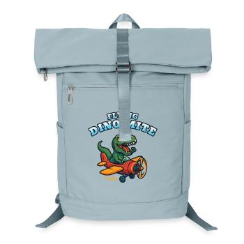 Flying Dino'Mite Plane - Laptop Backpack - ice blue - Front