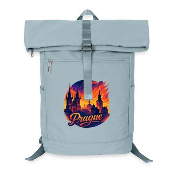 Prag Hauptstadt Tschechien Silhouette Geschenk - Laptop-Rucksack  - Eisblau - Vorne