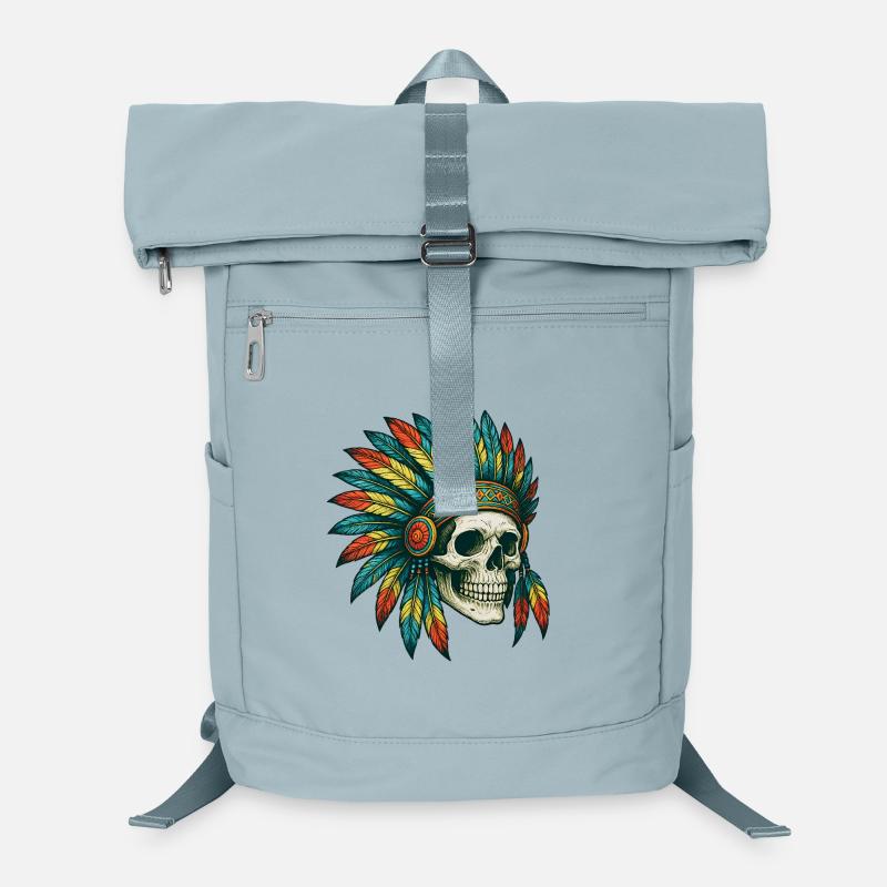 Illustration de crâne tribal indigène Sac à dos ordinateur