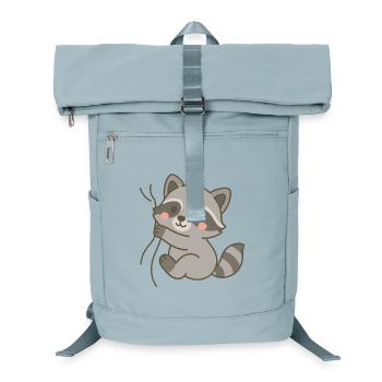 Snuggled up raccoon - Laptop Backpack - ice blue - Front