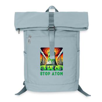 Stop Atom – Radioaktiver - Laptop-Rucksack  - Eisblau - Vorne
