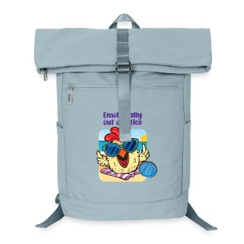 Chicken on the Beach – Mentally Checked Out - Laptop Backpack - ice blue - Front