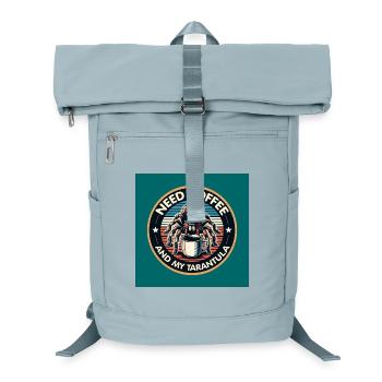 Brauche nur Kaffee und meine Spinne Tarantel - Laptop-Rucksack  - Eisblau - Vorne