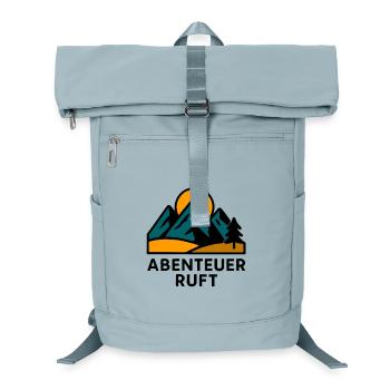 Motif de montagne avec lever de soleil - Sac à dos ordinateur - bleu glacier - Devant