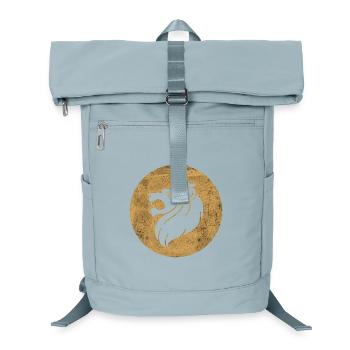 Tête de Lion de Juda dans cercle doré - Sac à dos ordinateur - bleu glacier - Devant