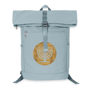 Chanukka Menora Kerzenständer im Golden Circle - Laptop-Rucksack  - Eisblau - Vorne