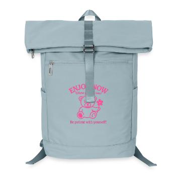 Pink Bear – Be Patient With Yourself Shirt - Laptop Backpack - ice blue - Front