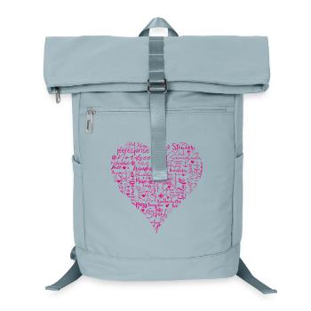 Maritime heart, magenta - Laptop Backpack - ice blue - Front