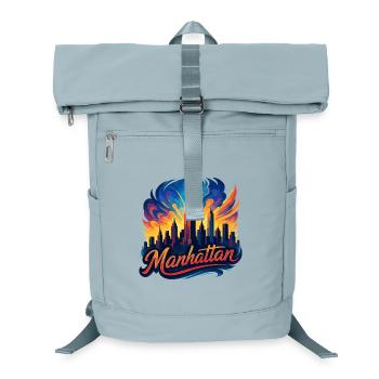 Manhattan Stadt New York Silhouette Geschenk - Laptop-Rucksack  - Eisblau - Vorne