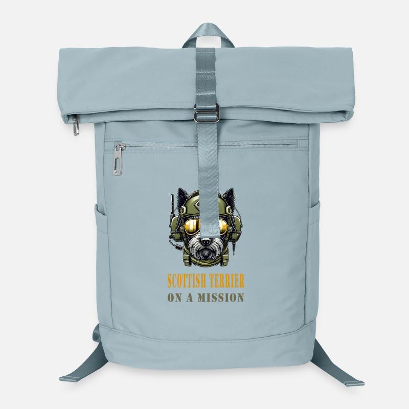 Scottish Terrier on Mission - Military Laptop Backpack