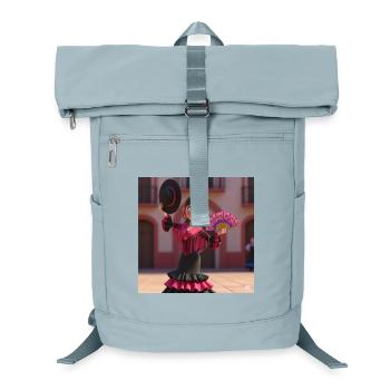Flamenco mit Kunst - Laptop-Rucksack  - Eisblau - Vorne