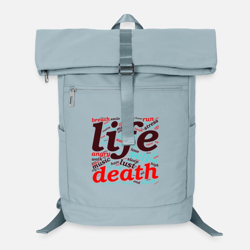 Life & Death – Word Art between Heaven and Hell Laptop Backpack