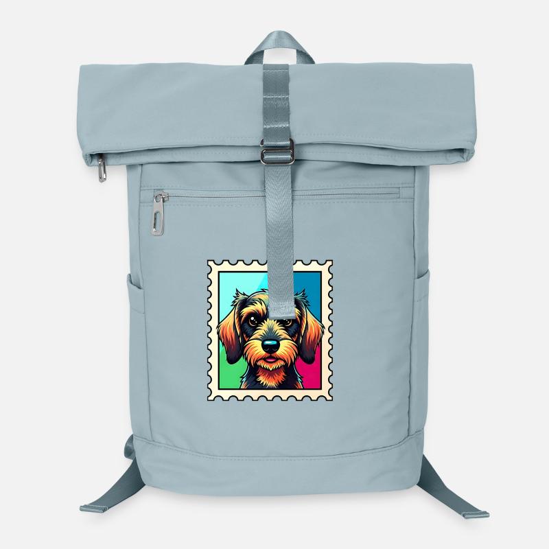 Buntes Hundeporträt im Pop-Art Stil Laptop-Rucksack 