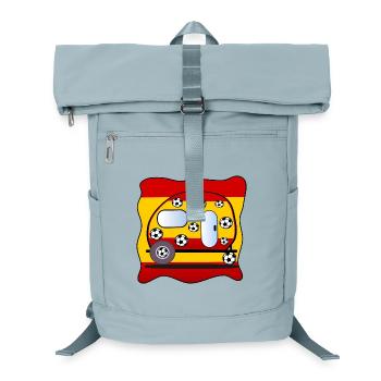 Fußball Camping Spanien - Laptop-Rucksack  - Eisblau - Vorne